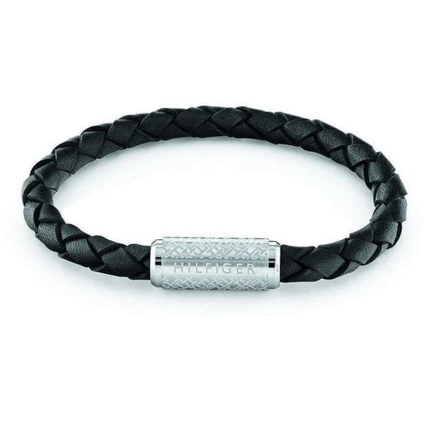 Armband - Tommy Hilfiger - 2790479 - Rostfritt stål - Svart läder - 190mm