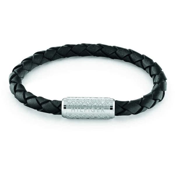Armband - Tommy Hilfiger - 2790479 - Rostfritt stål - Svart läder - 190mm