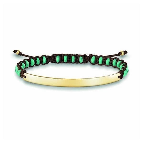 Armband - Thomas Sabo - LBA0056-896-17 - Silver - 12-19 cm - Grön Gyllene Brun