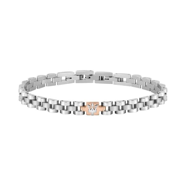 Armbånd til mænd Maserati ICONIC Rustfrit stål Sølvfarvet
