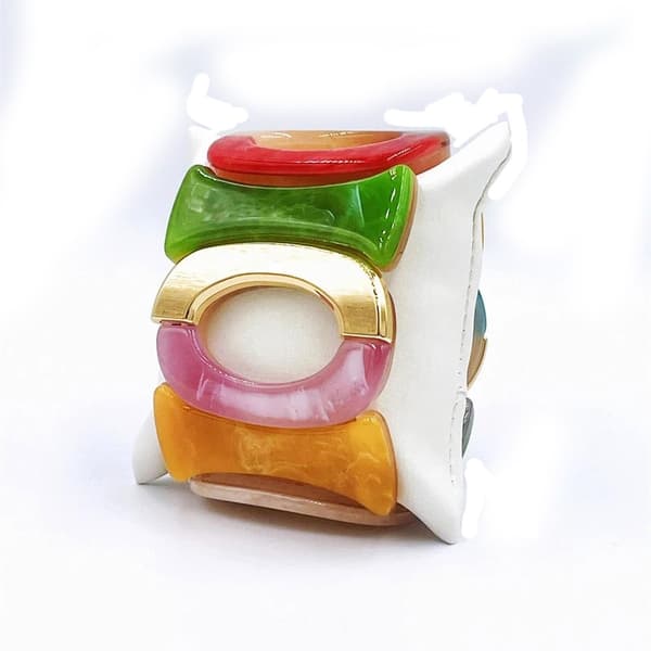 Agélii Fashion - Stort snyggt kedjearmband i akryl och många färger