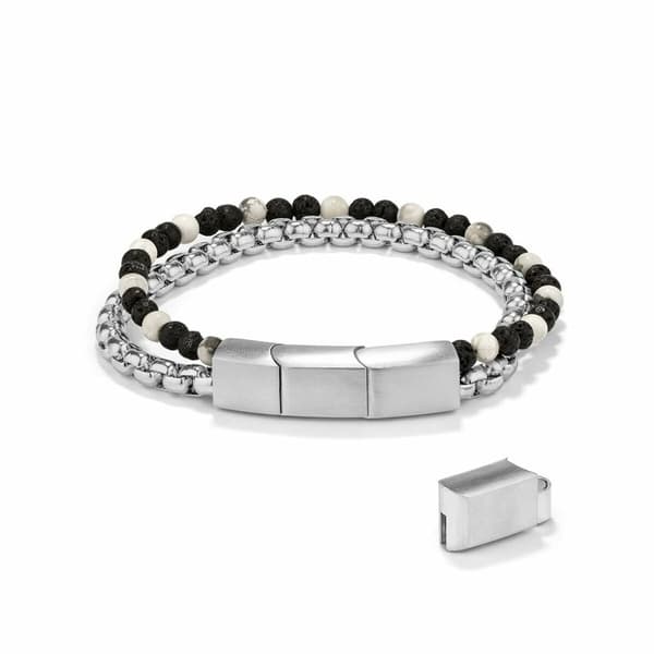 Miesten rannekorut Radiant RH000301 Hopeinen