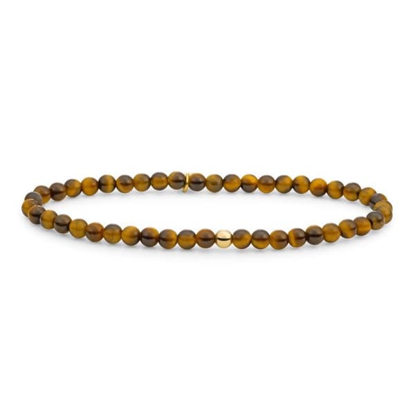 Armband - Glittrande Juveler - Armband Glittrande Juveler Saturne Liten Tigeröga Silverbelagt Guld - Materialfärg: Gul
