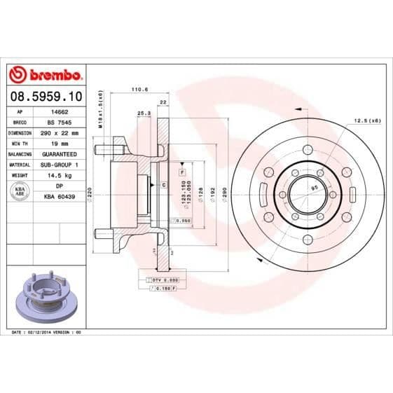 BREMBO Bremseskive 08.5959.10