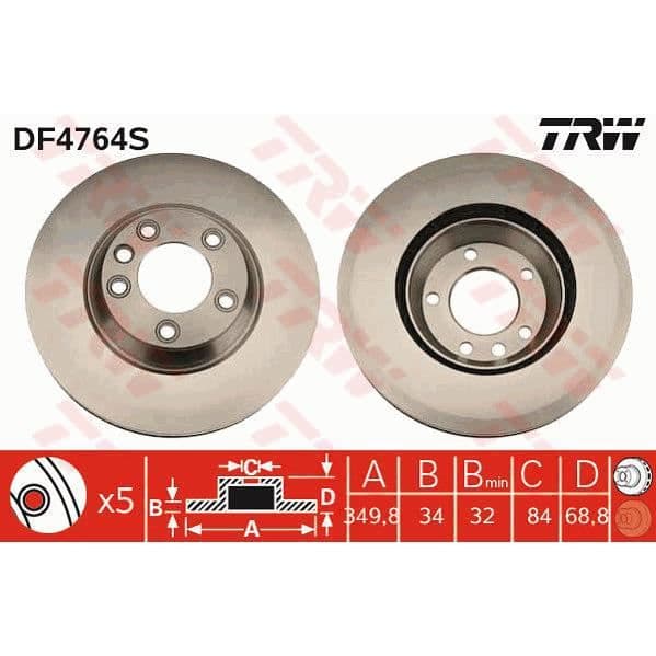 TRW Enskiva DF4764S