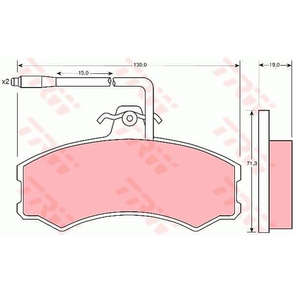 TRW SET PLATER (+ TU) GDB695