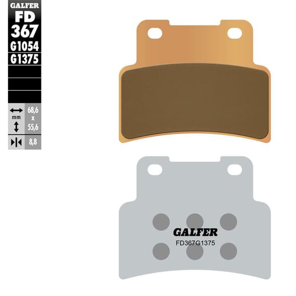 Galfer Sintratut Jarrupalat Sport Fd367g1375 Kultainen