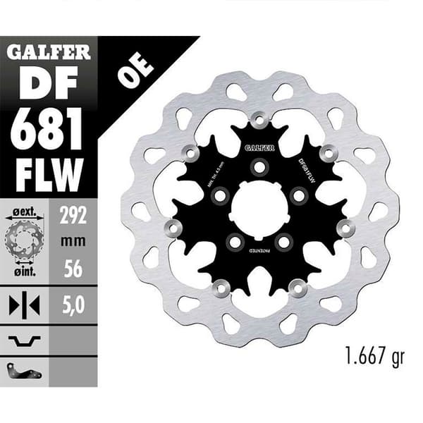 Galfer Bromsskiva Wave® Df681flw Silver