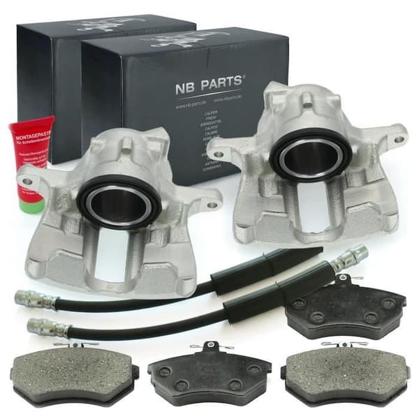 Bromsok + Bromsbelägg + Bromsrör fram till VW Golf III IV Vento