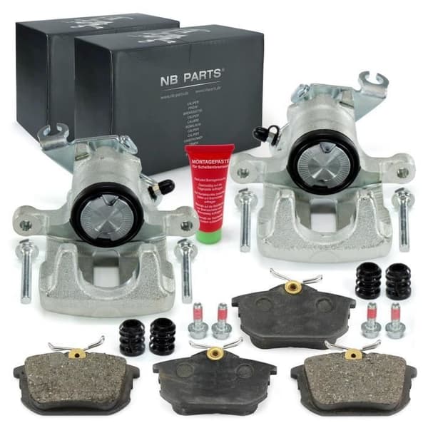 2x Bromsok + Bakre bromsbelägg Volvo S40 I V40 Break Up till Fgst-nr.