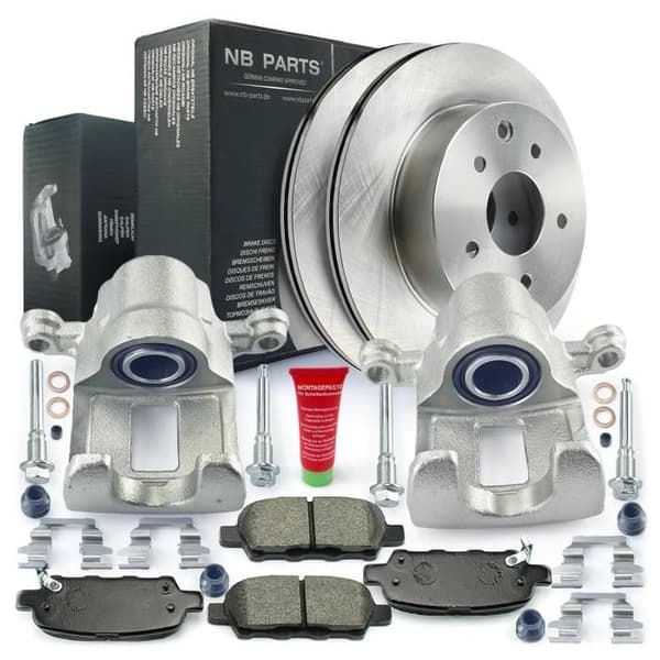 2x bromsok + 292 mm bromsskivor + bromsbelägg bak till Nissan X-Trail T30