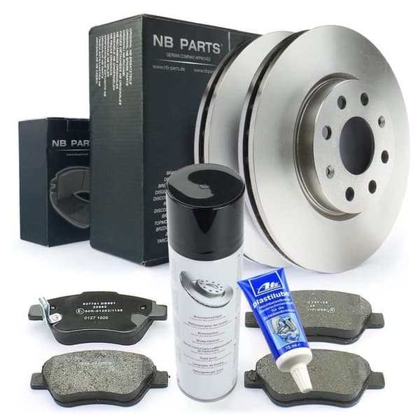 257 mm ventilerade bromsskivor + främre belägg Opel Adam Corsa D Kit s