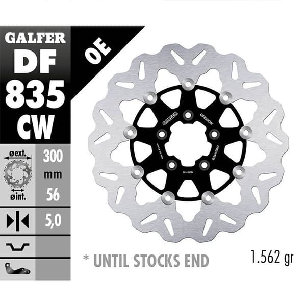 Galfer Wave Df835cw Flytande Bromsskiva Silver