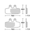 Pikkukuva 2 / 2: Braking 803sm1 Orgaaniset Jarrupalat Hopeinen