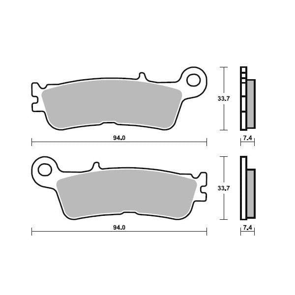Moto-master Yamaha 099812 Sintrade Bromsbelägg Svart