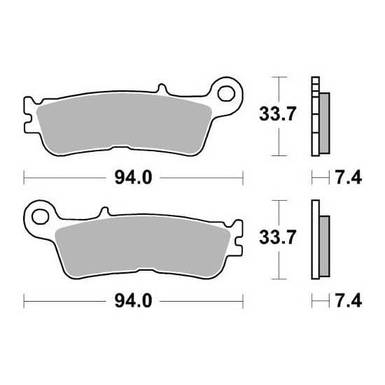 Braking 995cm46 Sintrade Bromsbelägg Grå