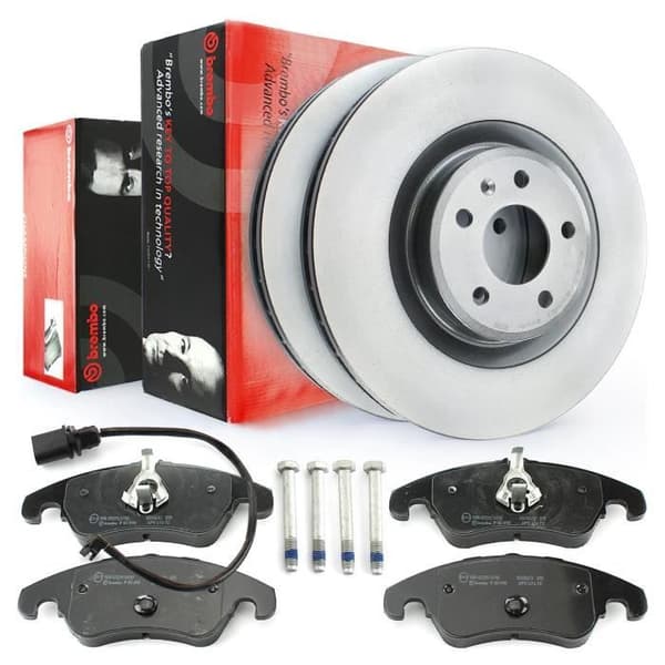 Original Brembo bromsskivor + belägg fram 345mm för Audi A4 A5 Pr-Nr