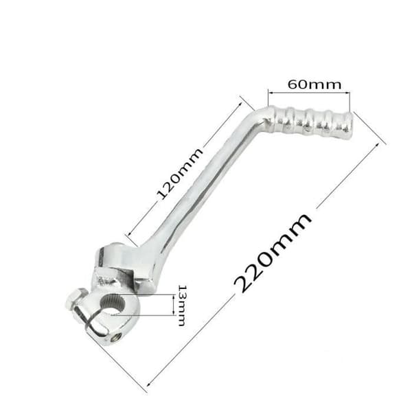 kickstarter krom stål diam 13 mm universell anpassningsbar motocross dirt enduro trail multibrand