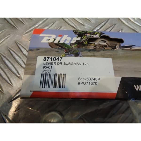 främre bromshandtag höger handtag skoter i polerad aluminium suzuki 125 burgman bihr S11-50740P 871047