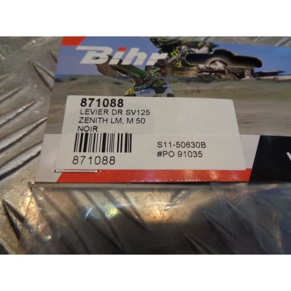 frambromsspak höger handtag svart aluminium scooter peugeot 50 80 100 125 sv zenith bihr S11-50630B 871088