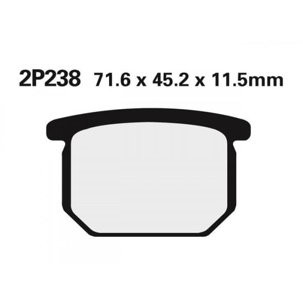 främre bromsbeläggssats nissin 2P-238NS motorcykel suzuki 400 1000 1100 gsx 550 650 1000 gs bihr 2P238NS