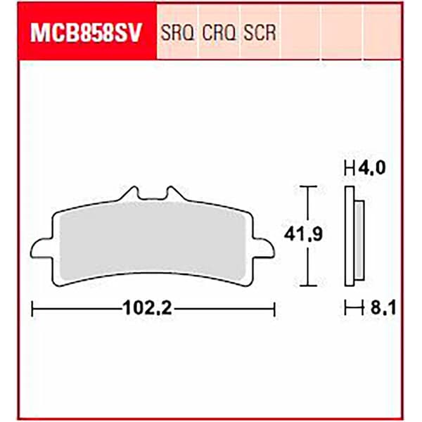 Trw Race Longlife Mcb858scr Sintrede Bremseklodser Sort