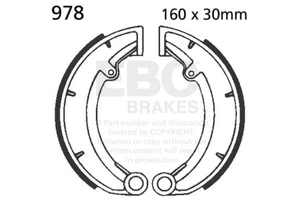 EBC 978 bromsbackar (1 set)