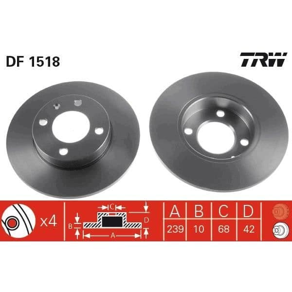 JEU AV HJUL TRW DF1518