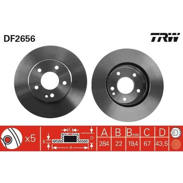 DISKSPÄLLE TRW DF2656