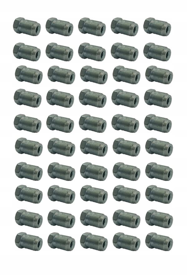 Sæt med 50x Stiv bremseslangeende M12x1, rør 4,8 (KPS-3)