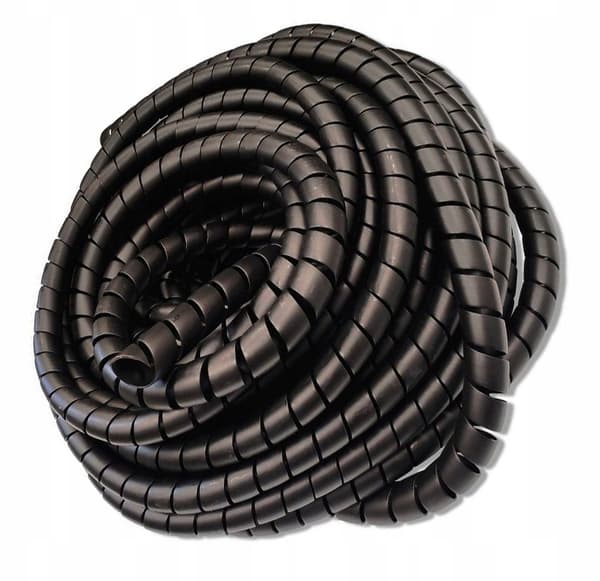 10mb slangekabeldæksel - fjederspiral 13-18mm PVC, sort