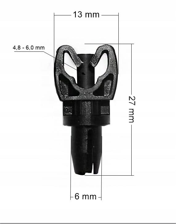 10x Bremserørbeslag - enkelt - 4,75 - 4,8 mm MOC-06