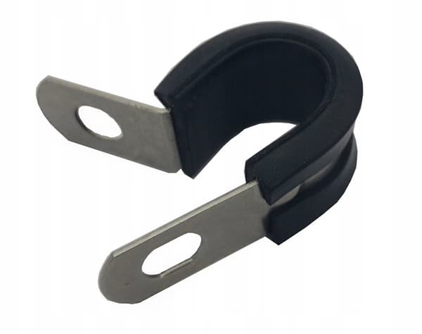 Flätad teflonkabelhållare, montering, klämma - 8mm INOX