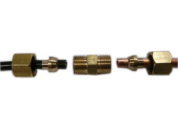 Messingrørkobling 6,35 mm, Kobling uden krympning - ŁPS-45