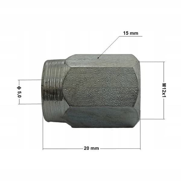 10x Ändstycke - styv bromsledningsmutter M12x1 (KPS-7)