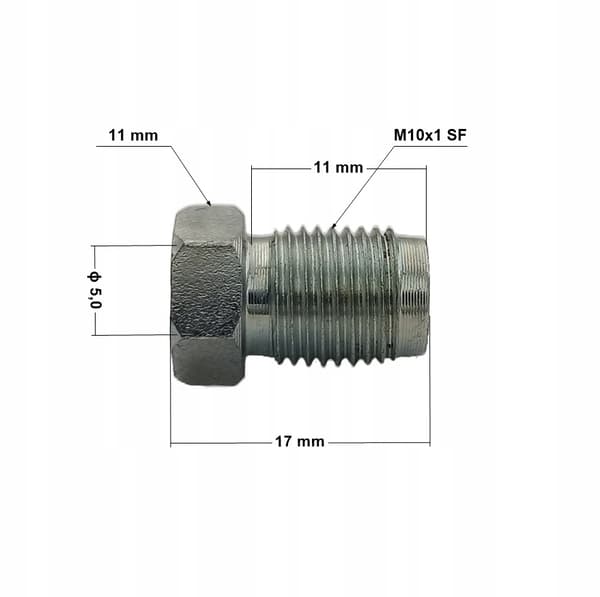 10x Stiv bremseslangeende M10x1 (KPS-2SF/11 - nøgle 11)
