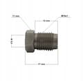 Miniatyrbillede 2 af 4: Bremsslangeende i rustfrit stål M10x1 paddehat (KPS-2 SF INOX)
