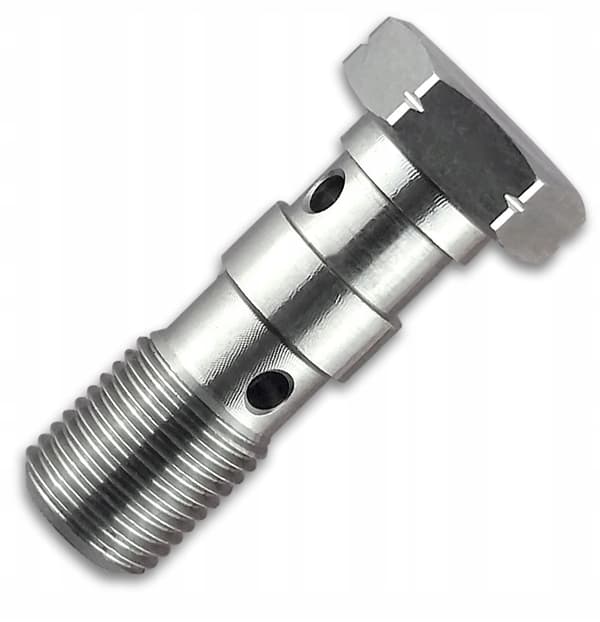 Dobbelt øjeskrue M10x1 - INOX (hul banjo)