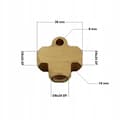 Miniatyrbillede 2 af 4: Bremslednings-T-stykke, indvendig gevind 3/8""x24 konus DF, TPS-8