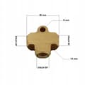 Miniatyrbillede 2 af 4: Bremslednings-T-stykke, indvendig gevind 3/8""x24 SF-konus, TPS-7