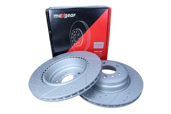 MAXGEAR BREMSESKIVE BMW T. E90 320-335 05- 336X22 BOREDE OG SLITTEDE, MED ANTI-KORROSIONSBELÆGNING