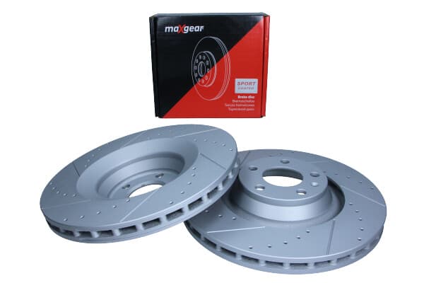MAXGEAR BREMSESKIVE VW P. A6 04- 347MM BOREDE OG SLITTEDE, MED ANTI-KORROSIONSBELÆGNING