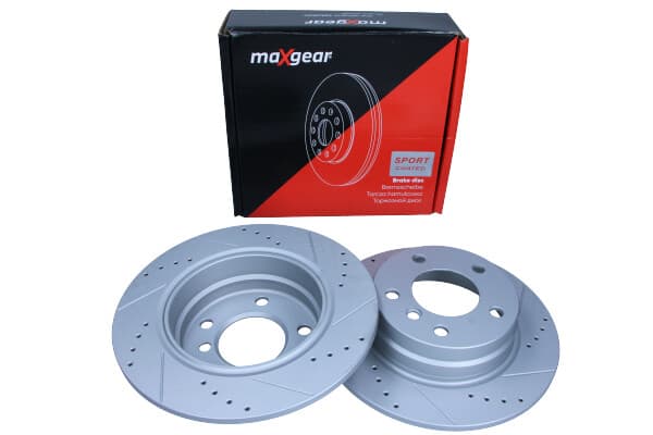 MAXGEAR BREMSESKIVE BMW T. E36 90-/E46 BOREDE OG SLITTEDE, MED ANTI-KORROSIONSBELÆGNING