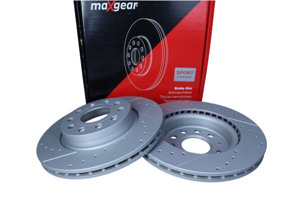 MAXGEAR BROMSSKIVA VW P. GOLF 5/A3/OCTAVIA/CADDY/BEETLE 280X22 BORAD OCH SLÅSAD, MED ROSTSKYDDSBELÄGGNING