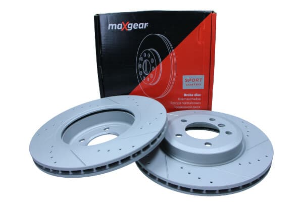 MAXGEAR BREMSESKIVE BMW P. E46 10/99- BOREDE OG SLITTEDE, MED ANTI-KORROSIONSBELÆGNING