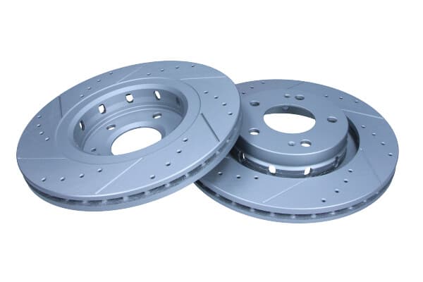 MAXGEAR BREMSESKIVE MITSUBISHI P. OUTLANDER 03-/07-/12-/4007 07- BOREDE OG SLITTEDE, MED ANTI-KORROSIONSBELÆGNING