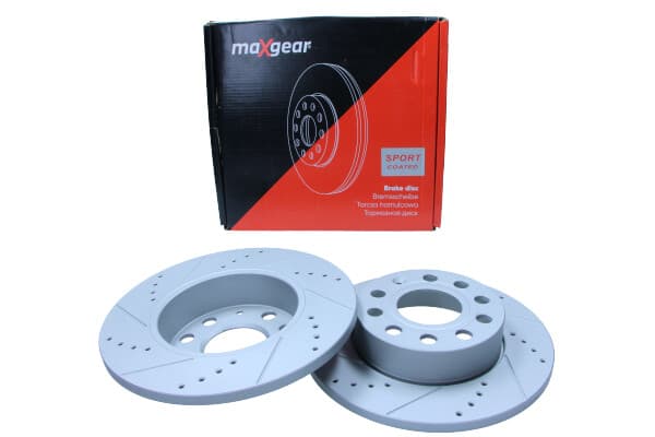 MAXGEAR BROMSSKIVA VW T. GOLF5/A3/TOURAN/OCTAVIA/CADDY BORAD OCH SLÅSAD, MED ROSTSKYDDSBELÄGGNING