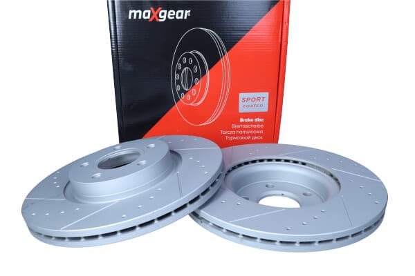 MAXGEAR BROMSSKIVA FORD P. FOCUS 04-/C-MAX/S40/V50/C30 300MM BORAD OCH SLÅSAD, MED ROSTSKYDDSBELÄGGNING