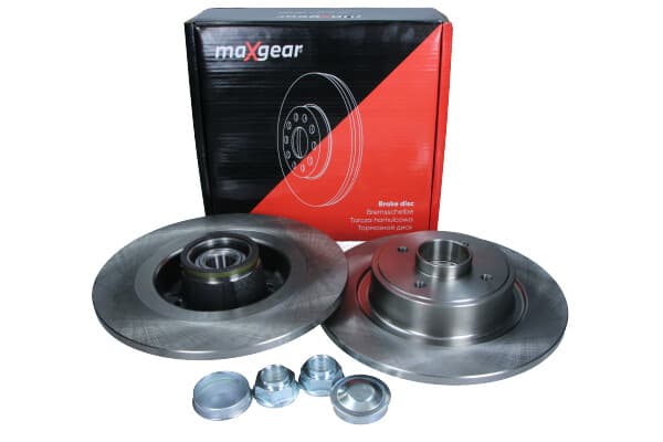 MAXGEAR BREMSESKIVE RENAULT BAG SCENIC 04- MED KOMPLET LEJE
