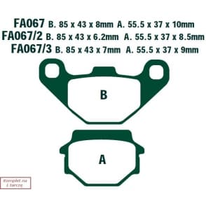 EBC MOTO BREMSEKLODSER. SUZUKI KLR 650 (95-04)/ GN 125 HS (00-10)/ GN 125 (94-01) KAWASAKI GPZ 500 S (94-04)
